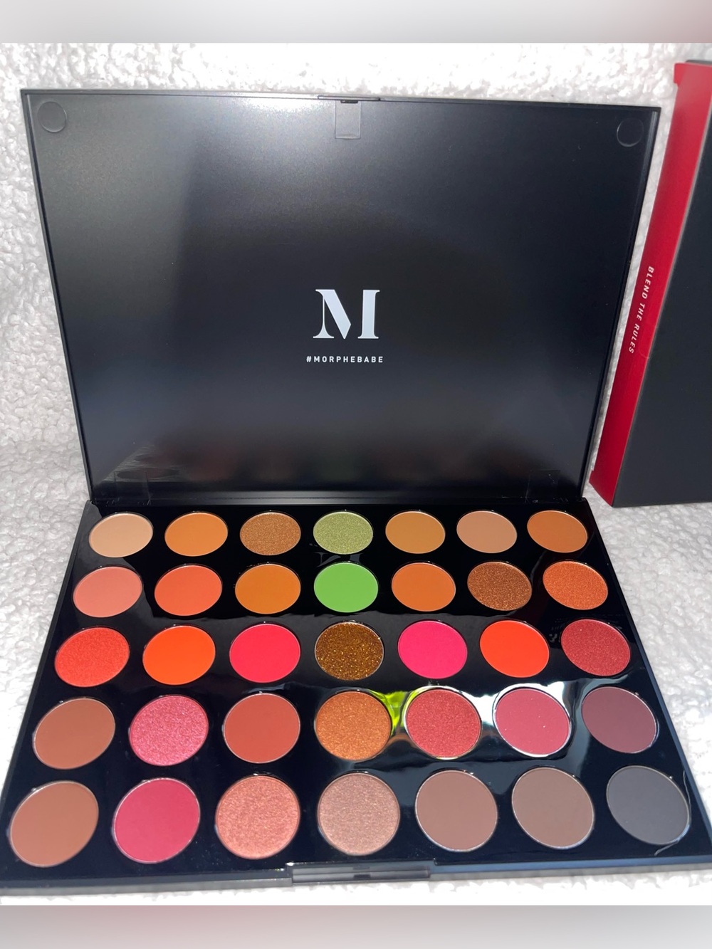 Morphe Warm & Vibrant 35-Shade Palette — Reds, Oranges, Pinks, Greens, Browns
